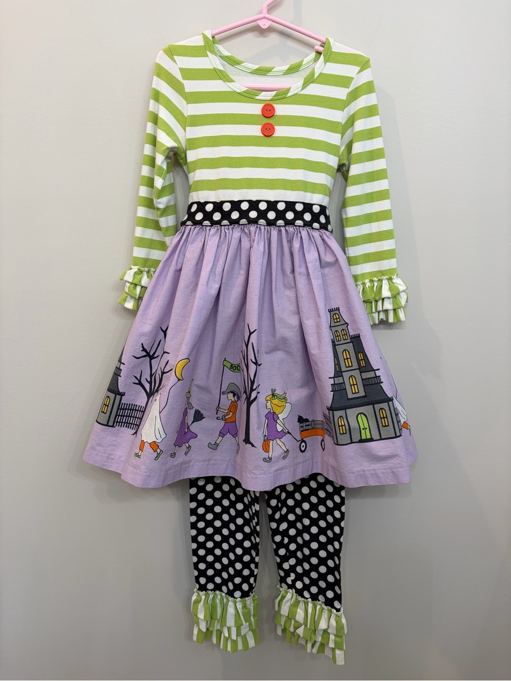 Eleanor Rose Size 5-6 Costume Parade Rhonda Dress Halloween Purple With Leggings